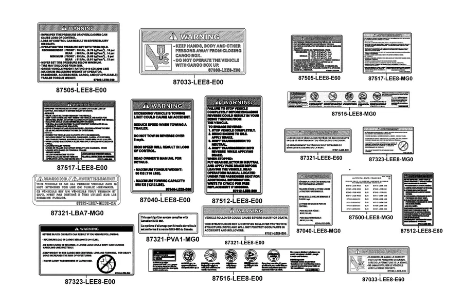 F24 Caution Label parts diagram
