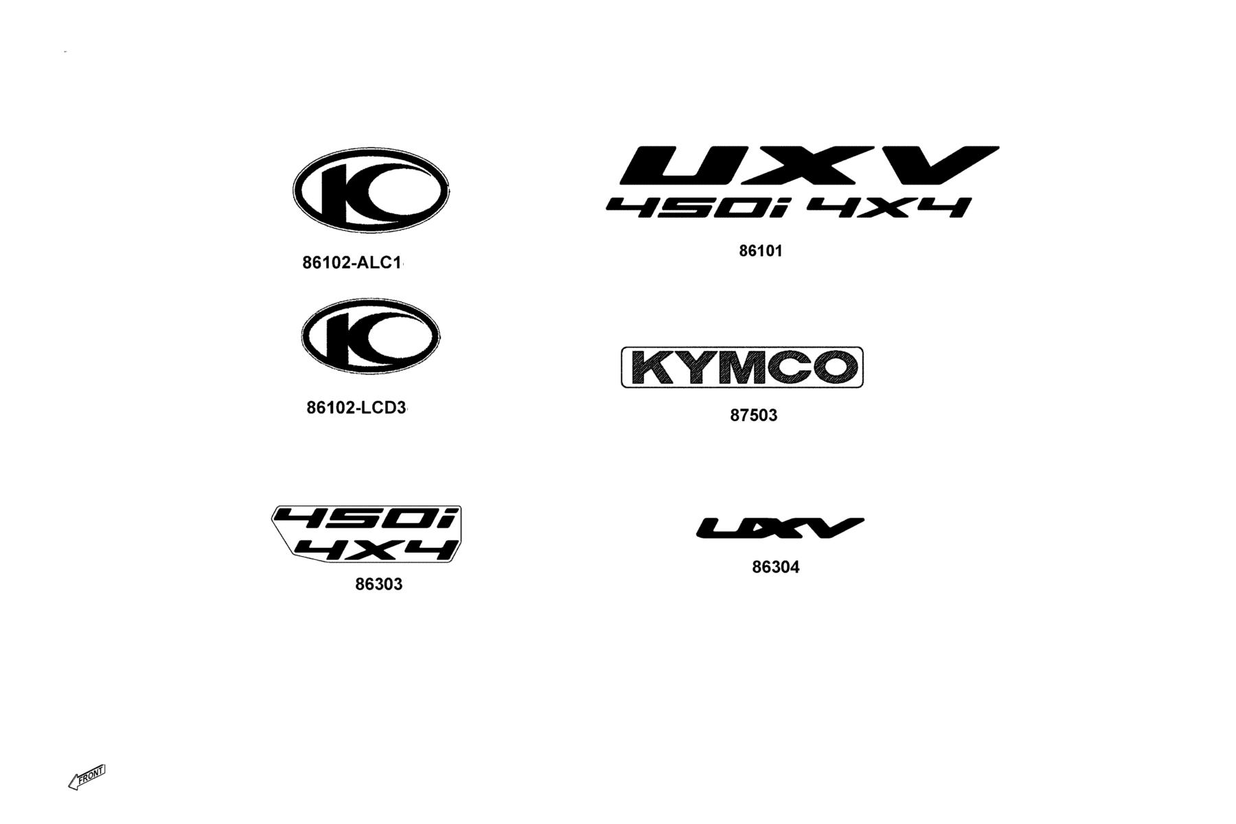 UXV 450i MY2024 Emblem●Stripr parts diagram