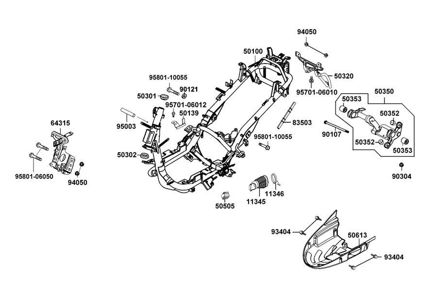 F20 Frame Body parts diagram