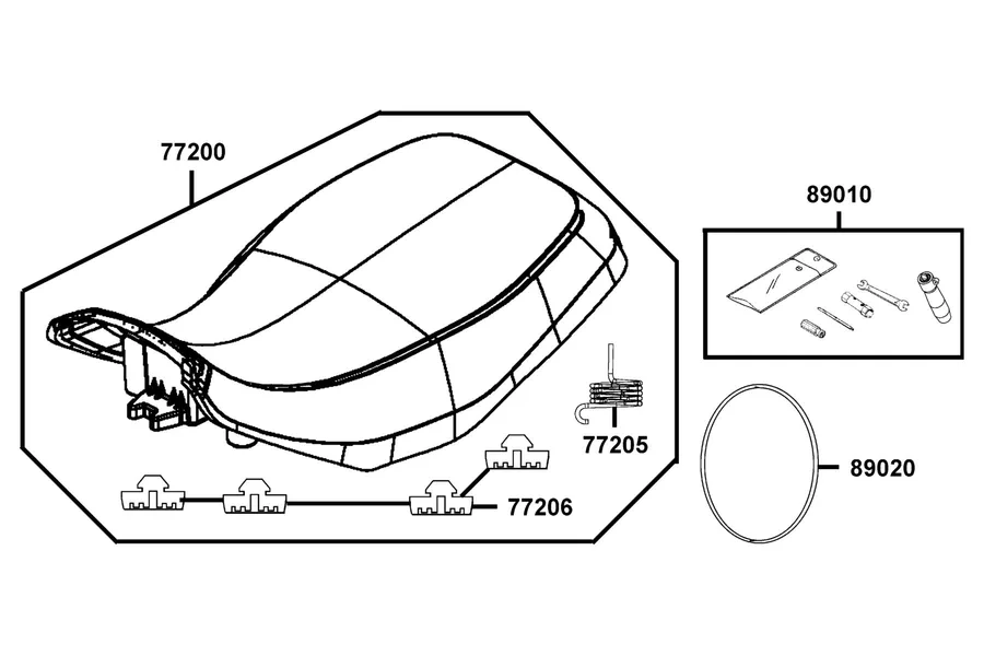F09 Seat parts diagram