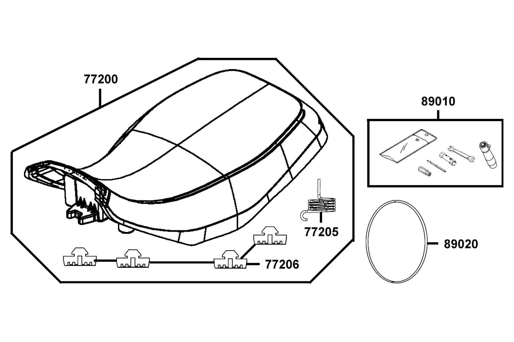 KYMCO MXU 450I LE 2011-2013-2014 Seat parts diagram