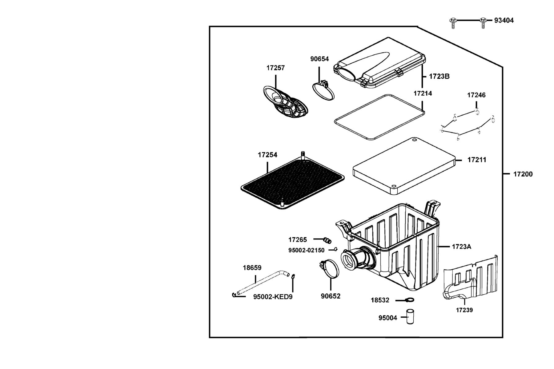 MXU 700i LE(2021) Air Cleaner parts diagram