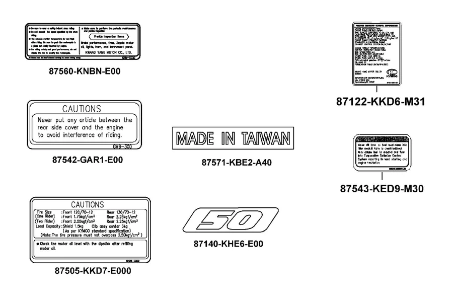 F24 Caution Label parts diagram
