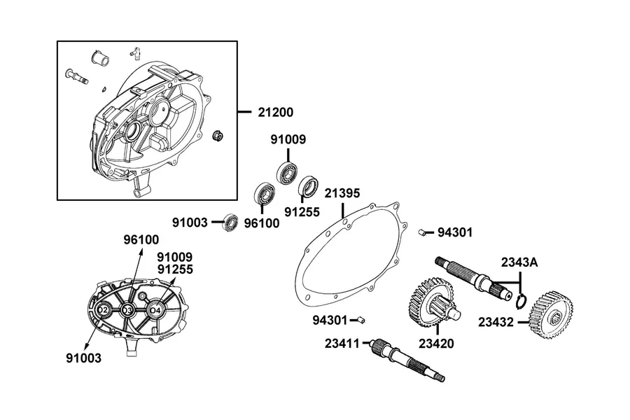 E09 Transmission parts diagram