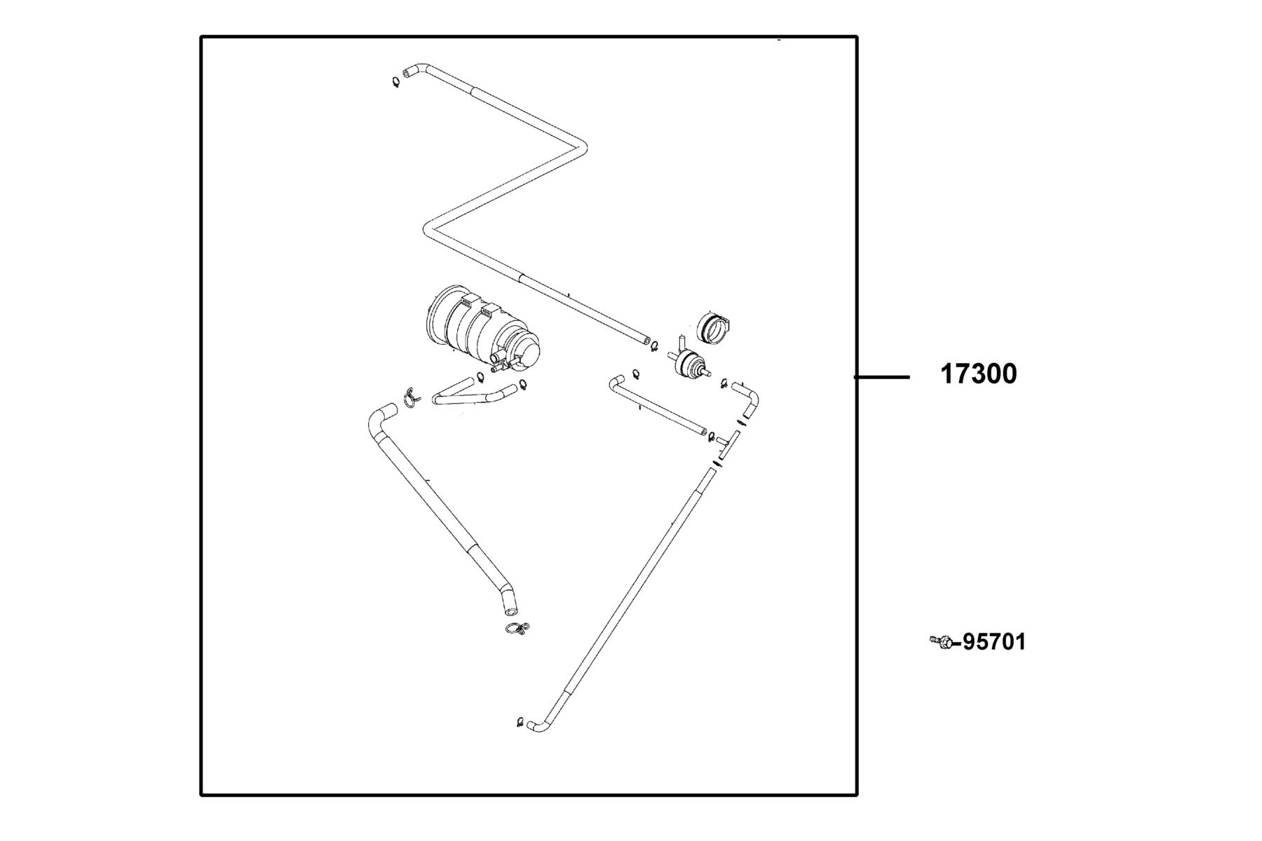 Like 150i ABS(2022) Air Cleaner Two parts diagram