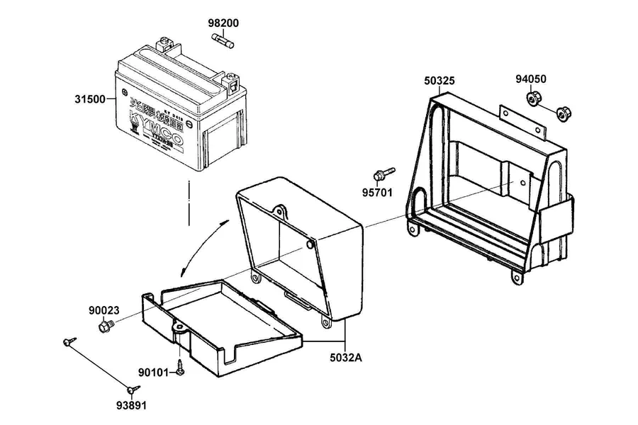 F11 Battery parts diagram
