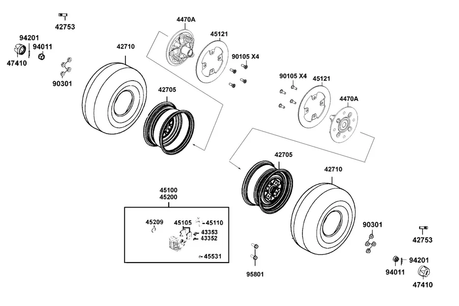 F08 Rear Wheel parts diagram