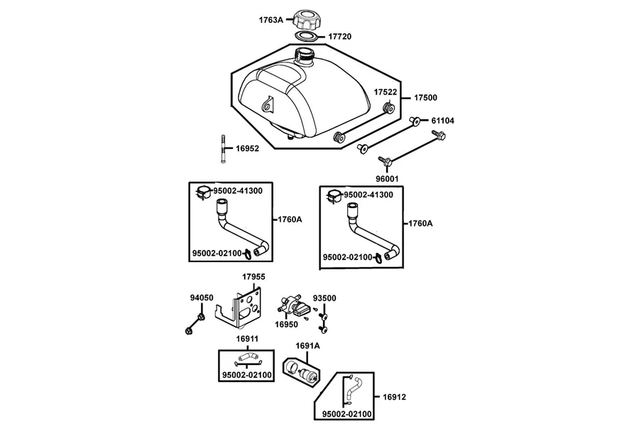 F08 Fuel Tank parts diagram