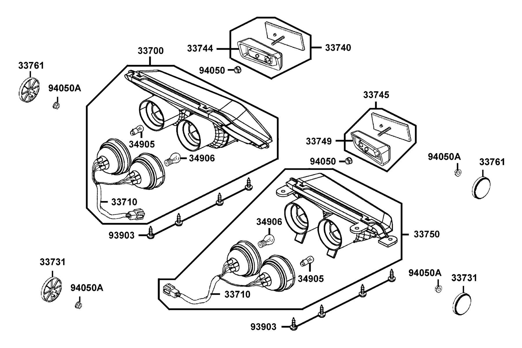 MXU 450i (2023) Light Tail parts diagram
