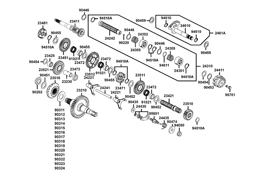 E08 Clutch Assy Primary parts diagram