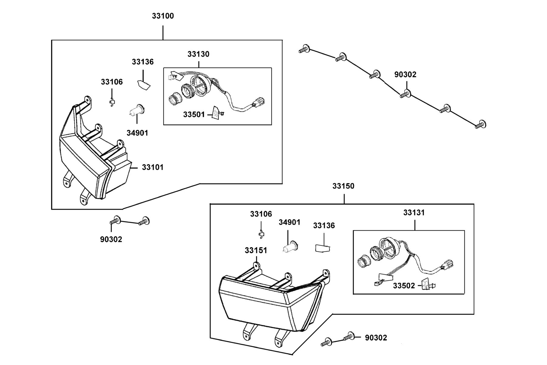 MXU 700i (2016~) Head Light parts diagram