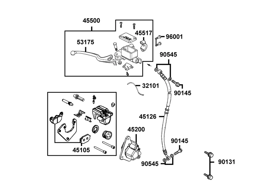 F04 Brake Master Cylinder parts diagram