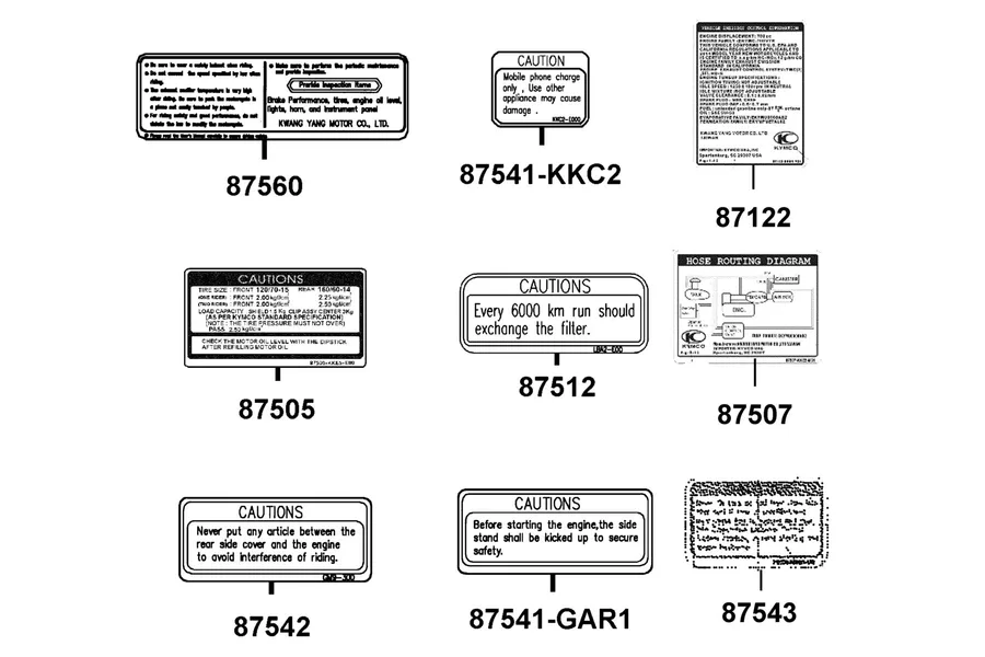 F24 Caution Label parts diagram