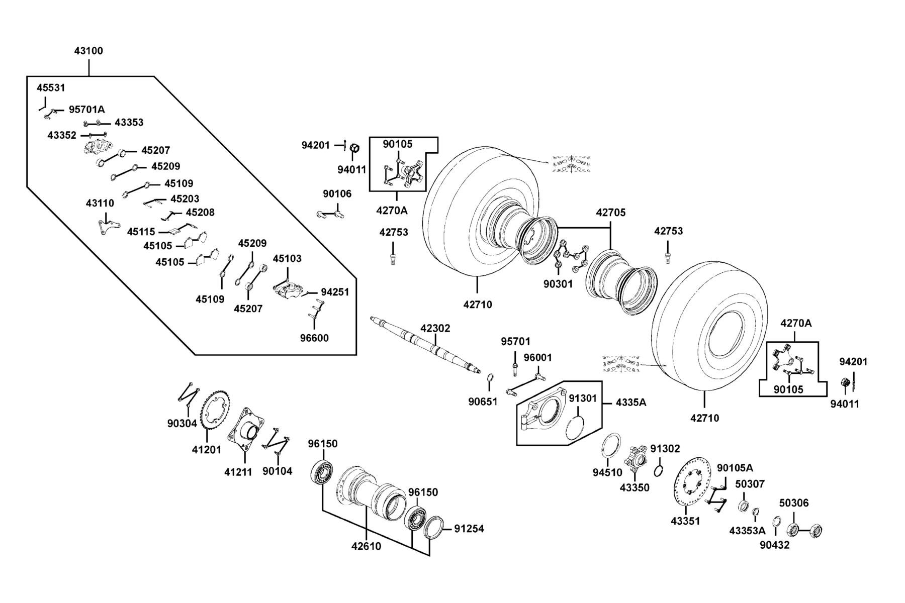 Mongoose 270(2020) Rear Wheel parts diagram