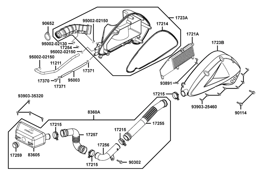 F13 Air Cleaner parts diagram