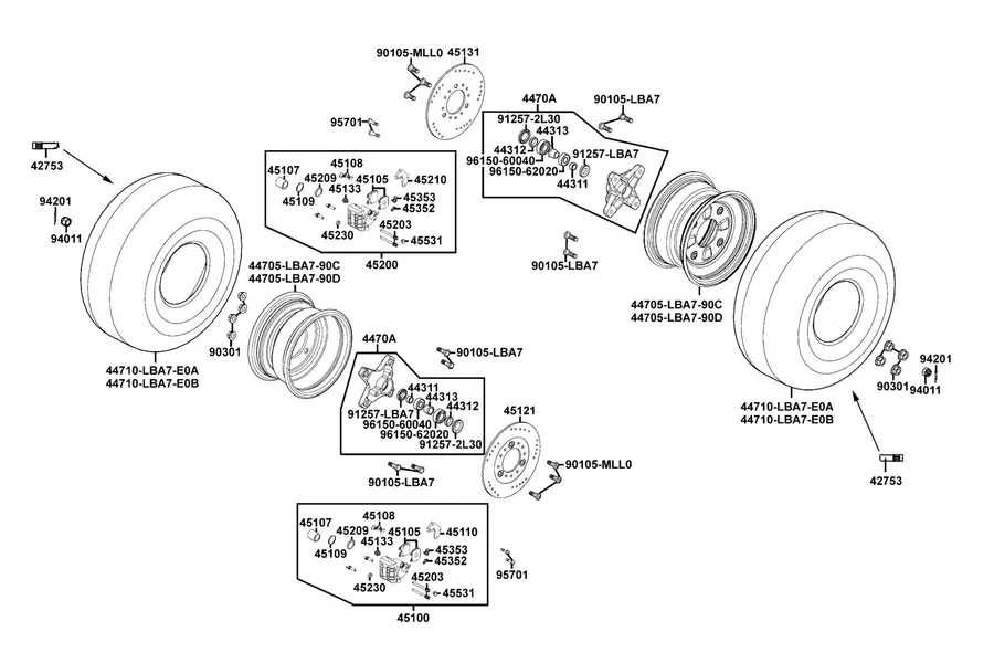F07 Front Wheel parts diagram