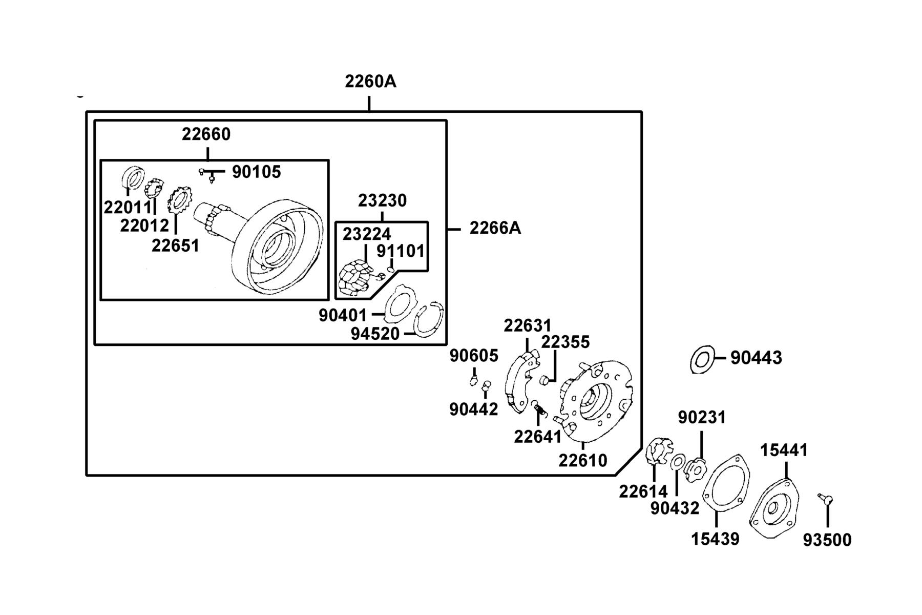 K-PIPE 125(2020) Driven Pulley parts diagram