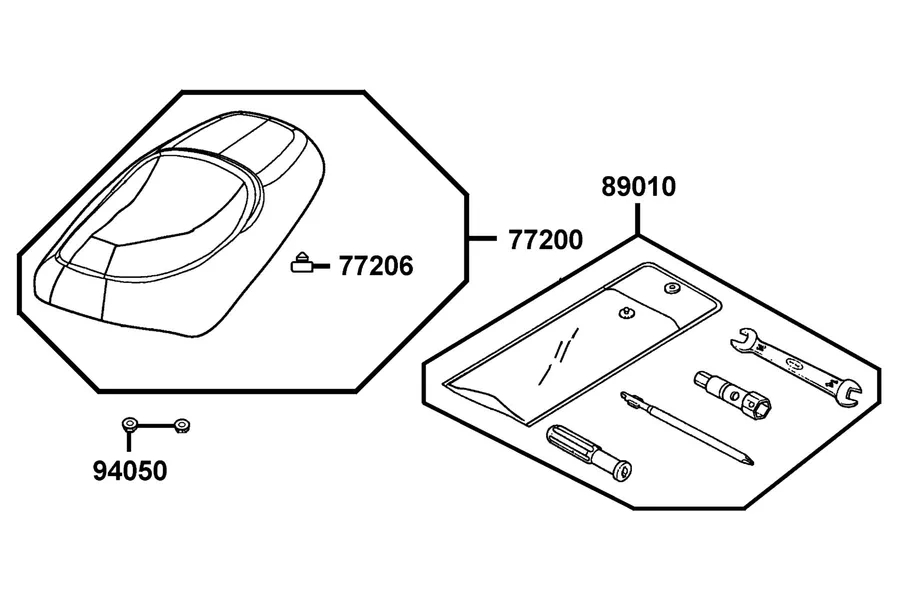 F09 Seat parts diagram