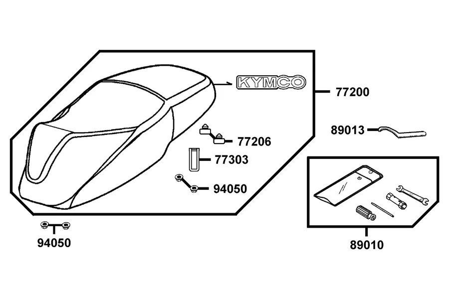 F09 Seat parts diagram