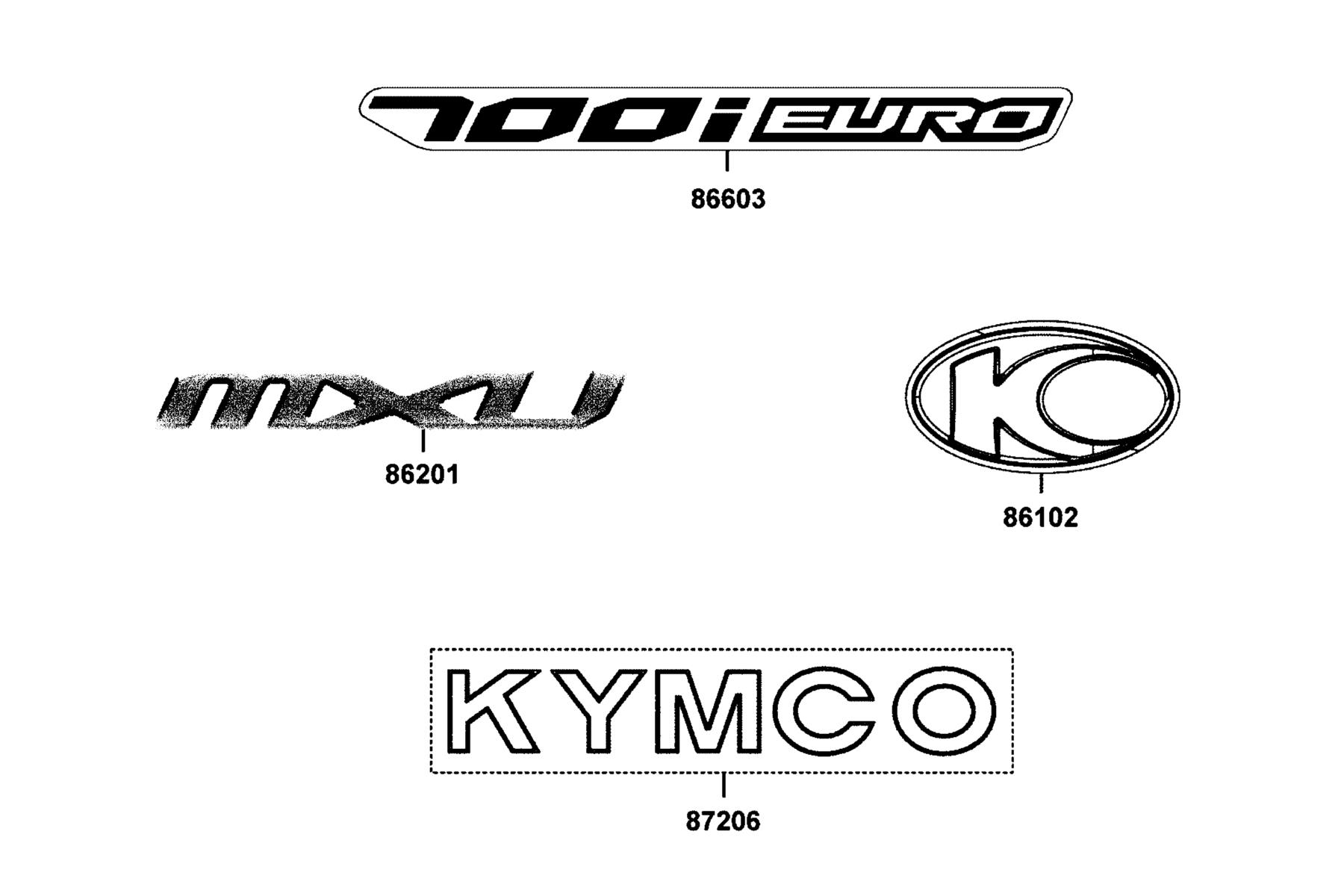 MXU 700i Emblem●Stripe parts diagram