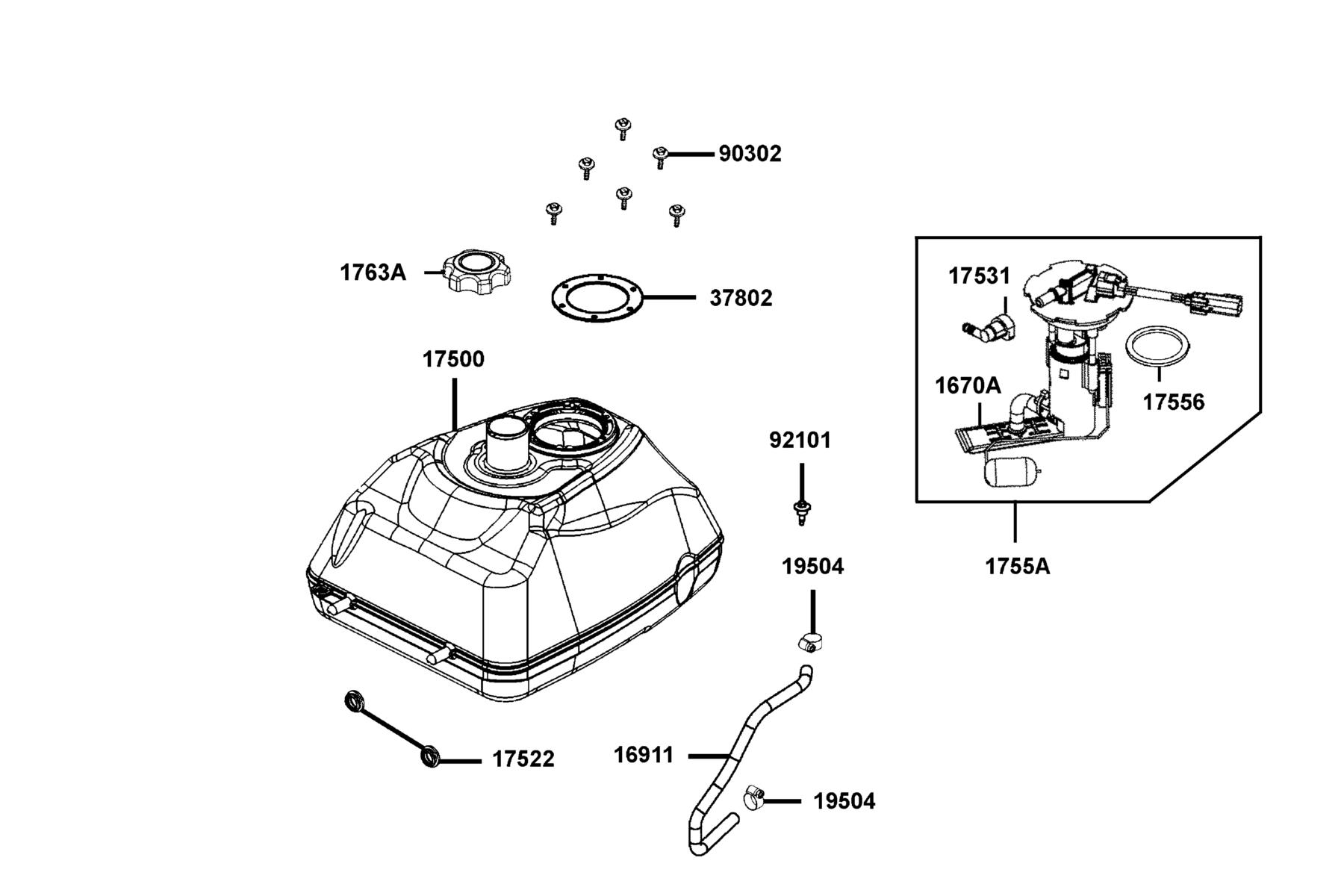 MAXXER 450i Fuel Tank parts diagram
