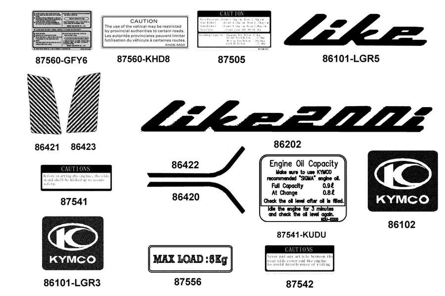 F21 Emblem and Stripe parts diagram