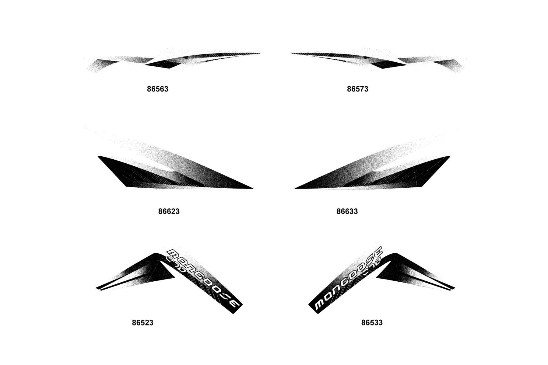 Mongoose 270(2019) Emblem ● Stripe parts diagram