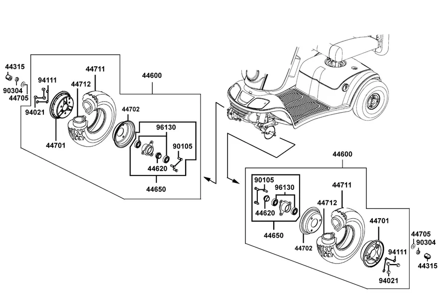 F04 Front Wheel parts diagram