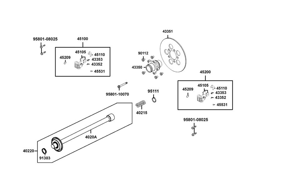 F18 Caliper Assy Rear parts diagram