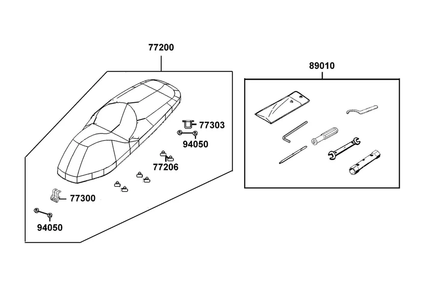 F09 Seat parts diagram