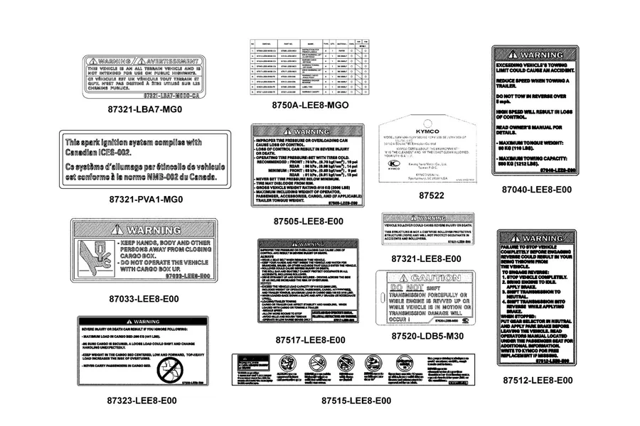 F24 Caution Label parts diagram