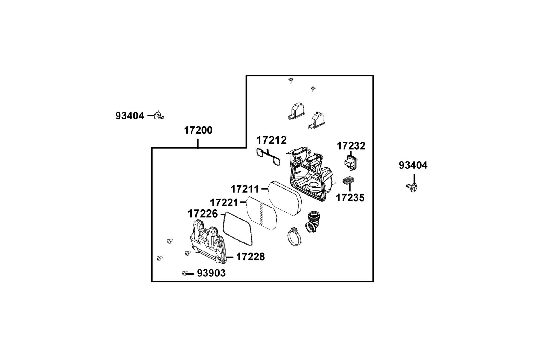 K-PIPE 125(2022) Air Cleaner parts diagram