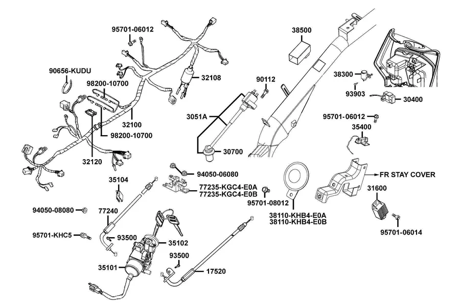 F19 Wire Harness parts diagram