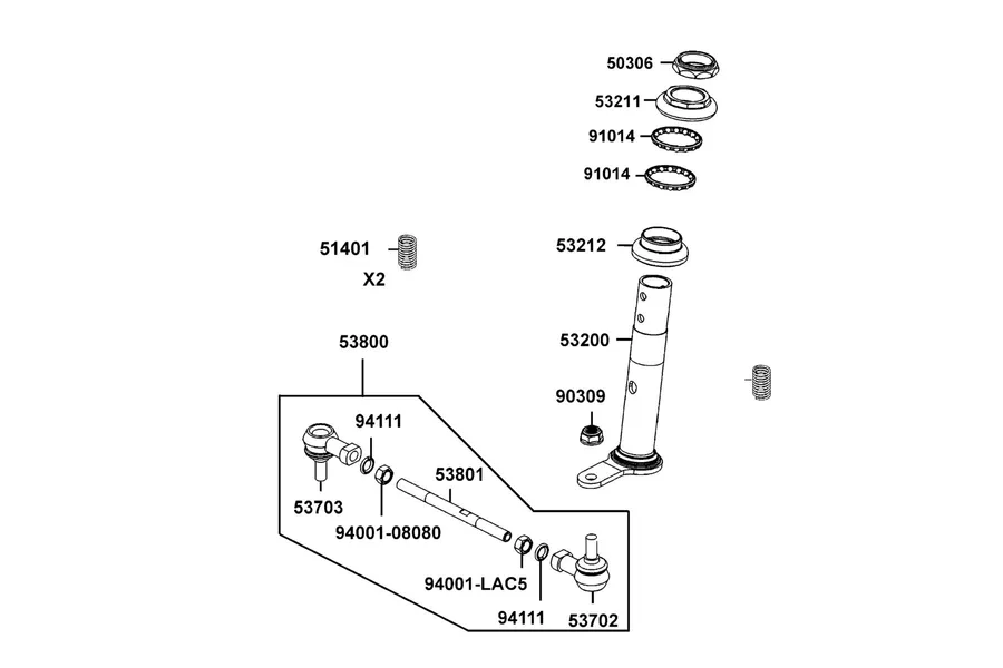 F03 Stem Steering parts diagram