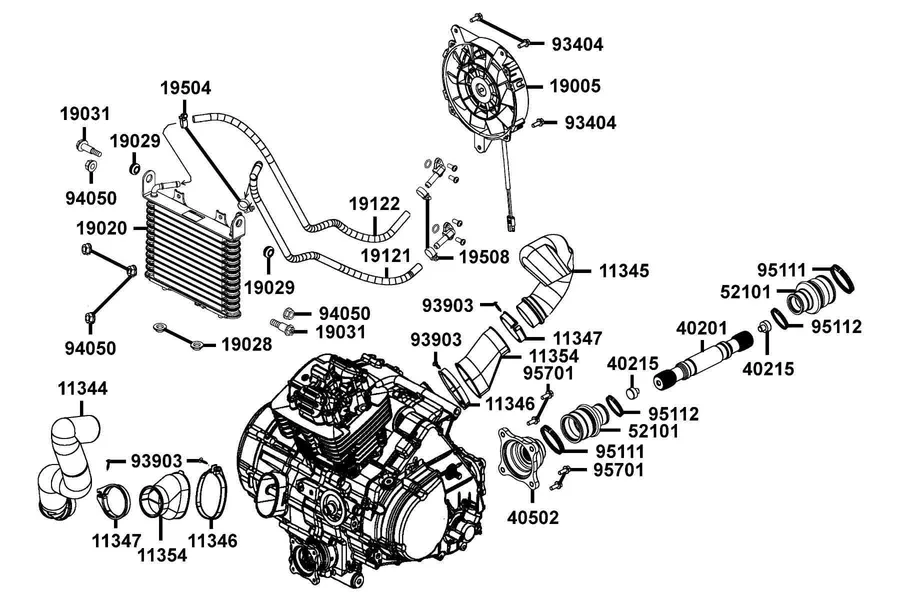 F21 Cooler Oil parts diagram