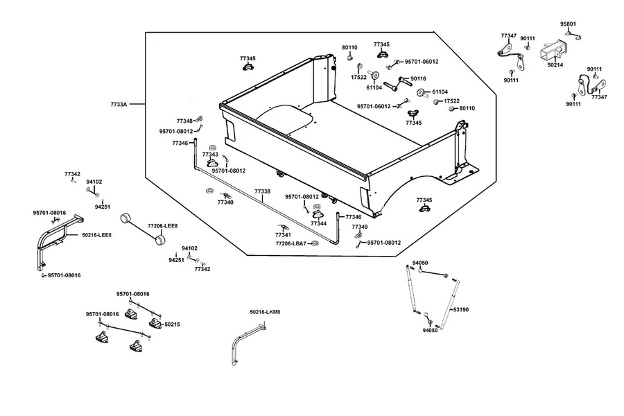 F22 Carrier Luggage parts diagram