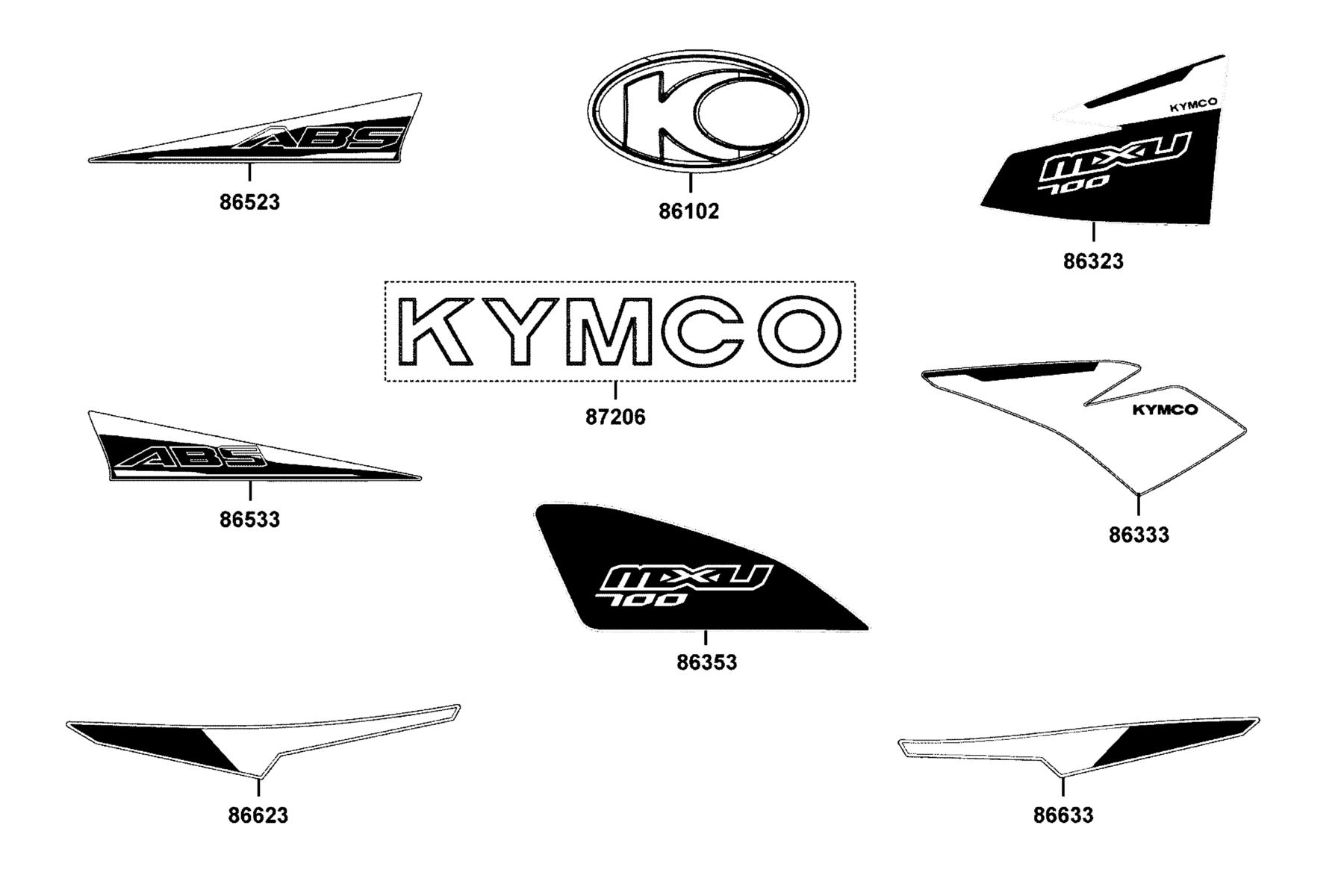 MXU 700i LE 2024 Emblem●Stripe parts diagram