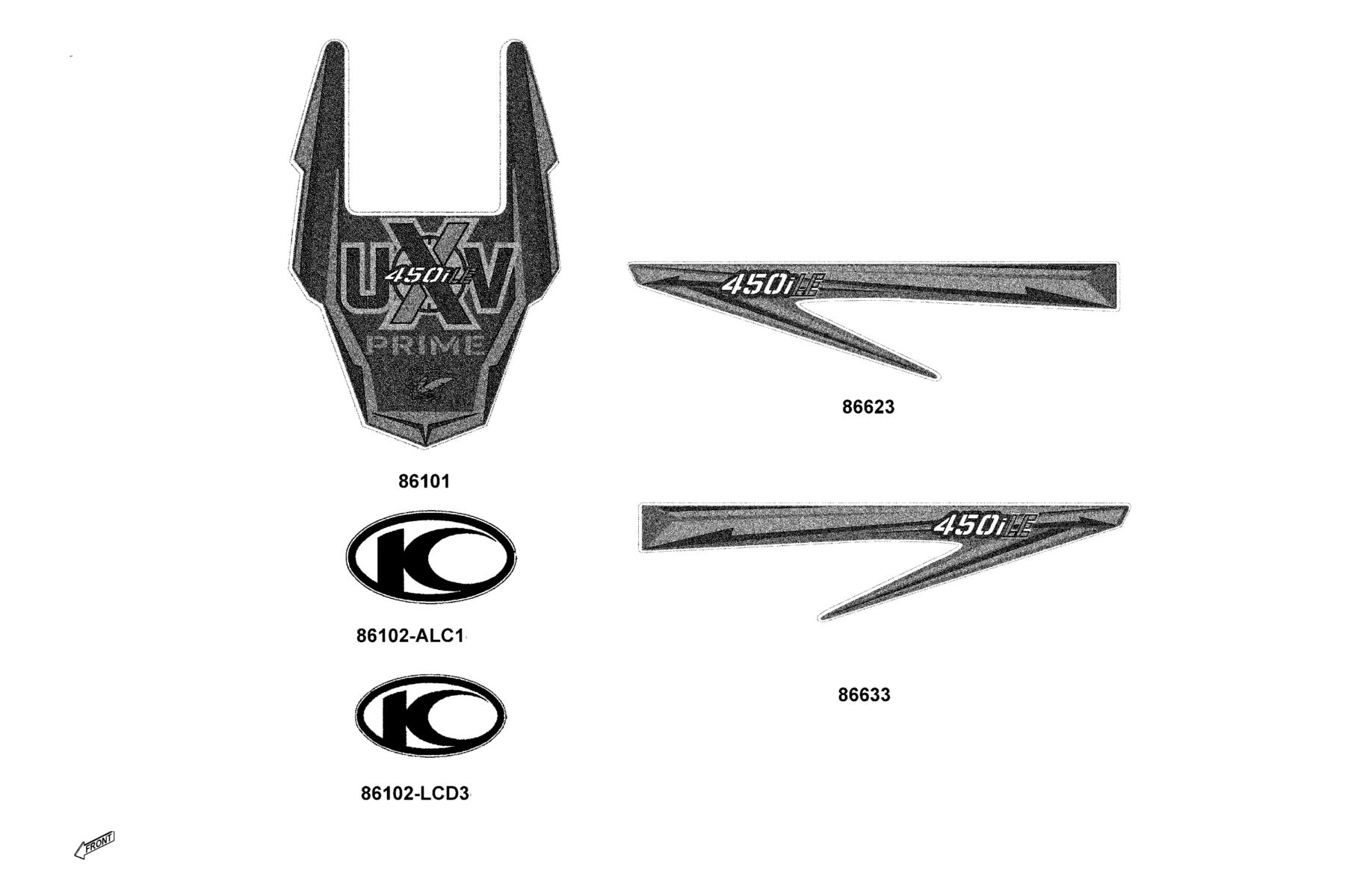 UXV 450i Prime(2018) Emblem●Stripr parts diagram