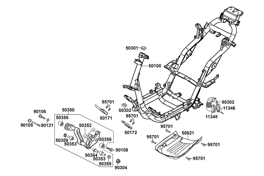F20 Frame Body parts diagram
