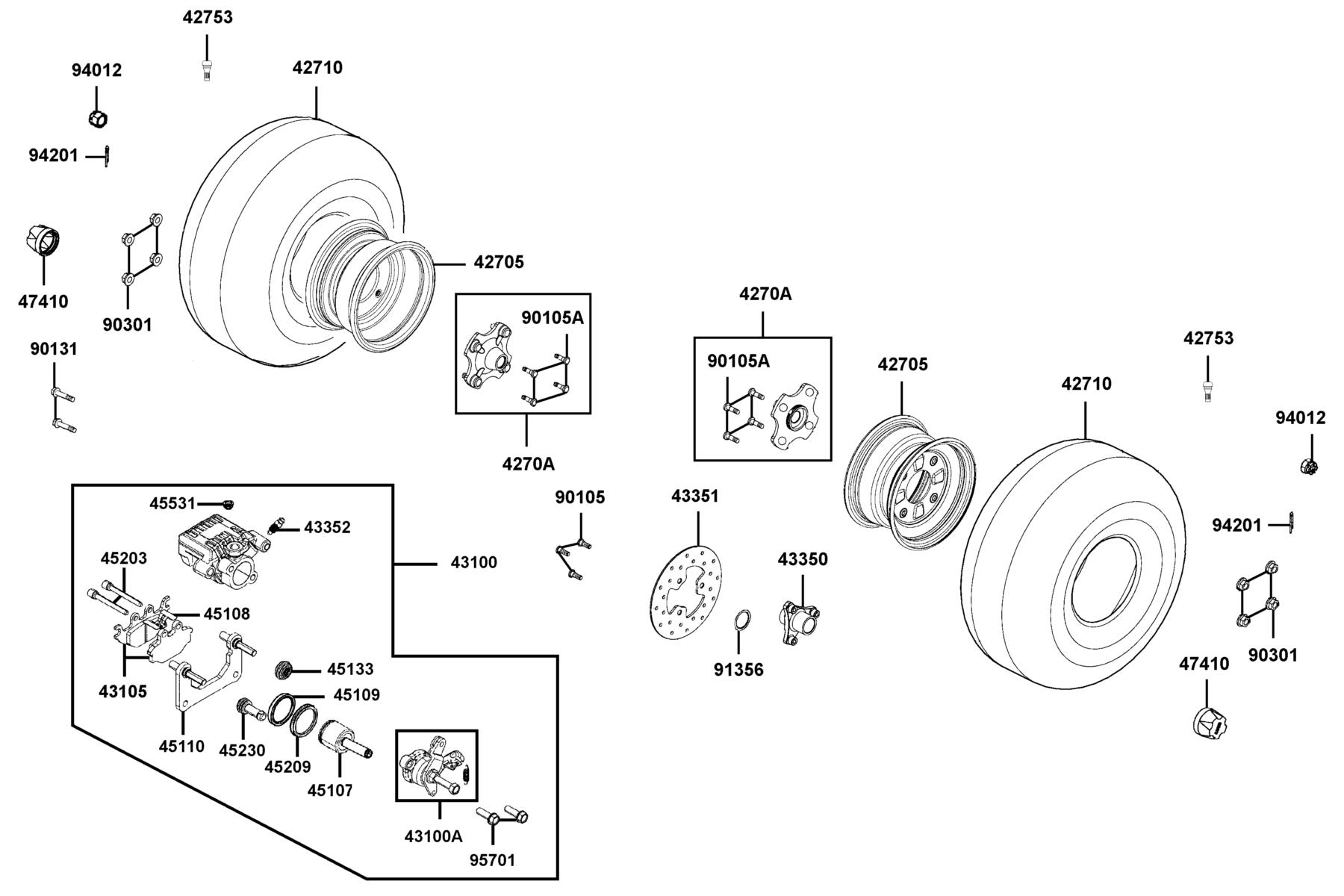 MXU 270i EURO (2023MY) Rear Wheel parts diagram