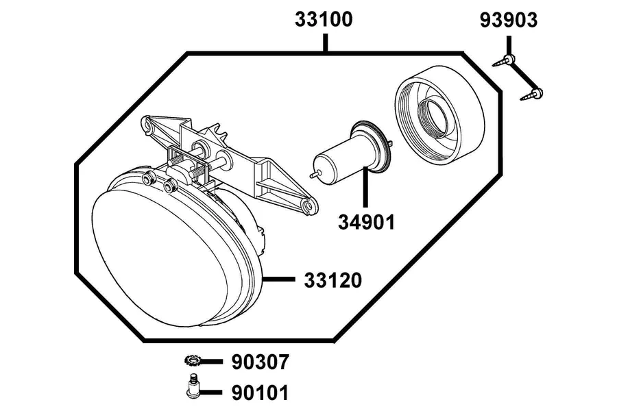 F01 Head Light parts diagram