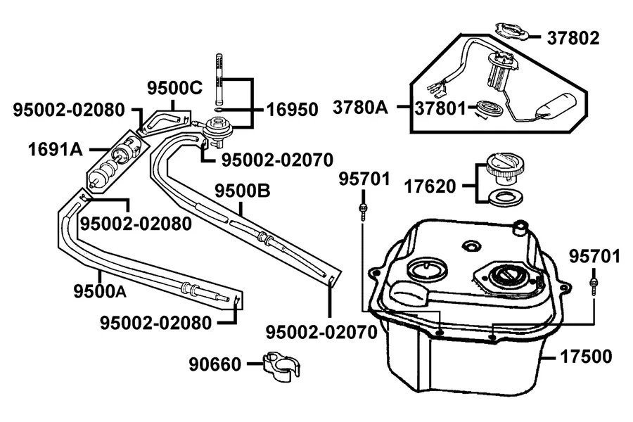 F10 Fuel Tank parts diagram