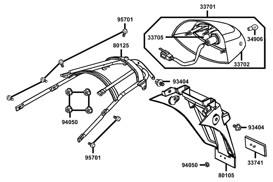 F25 Tail Light parts diagram