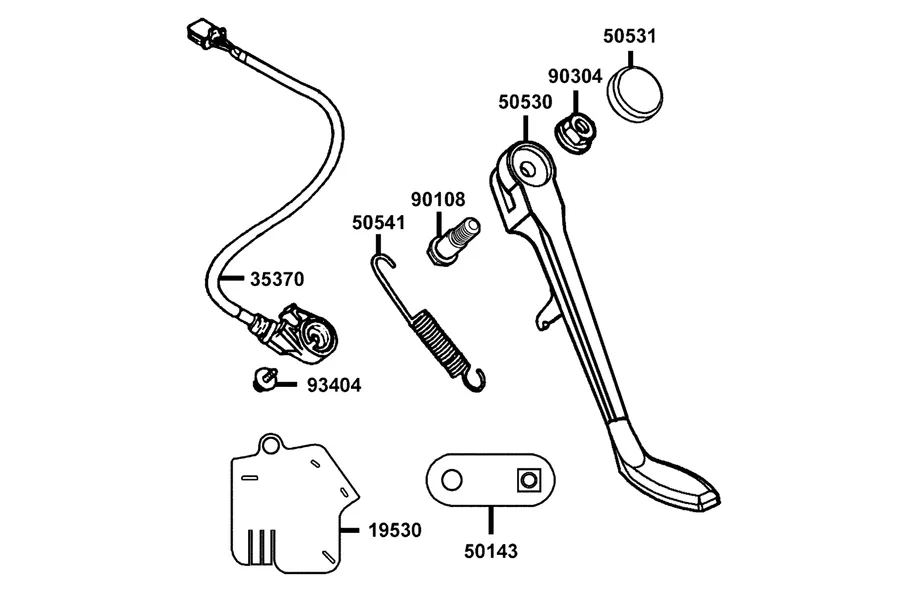 F20 Side Stand parts diagram