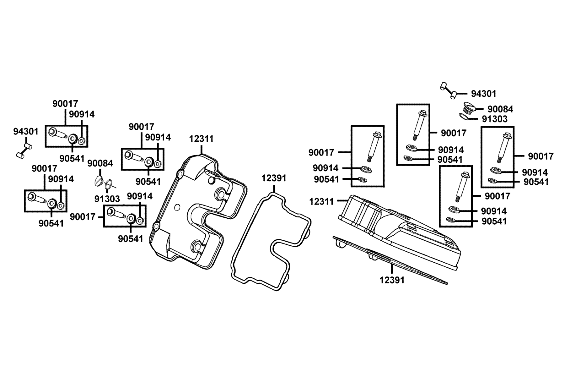 KYMCO VENOX 250 (2008+) Cylinder Head Cover parts diagram