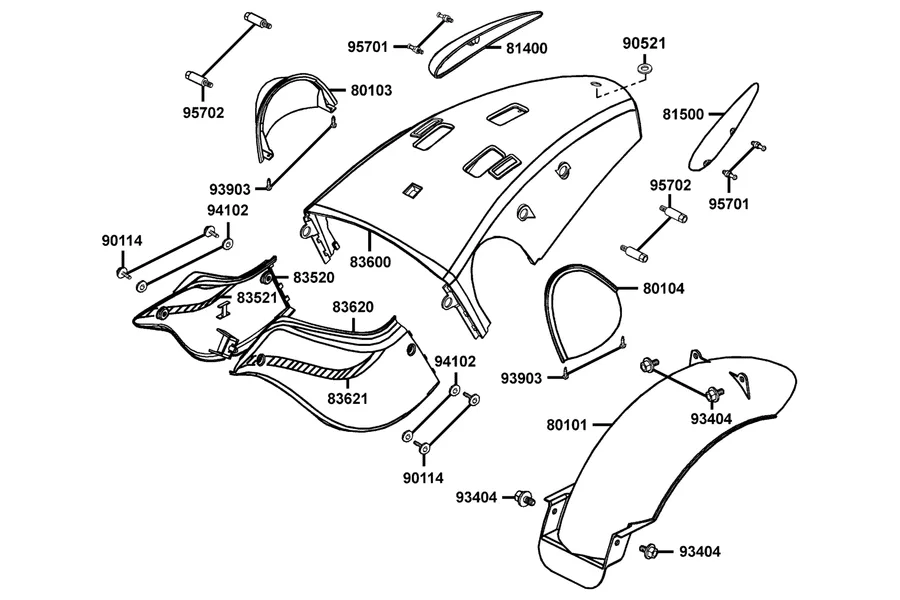F23 Rear Fender parts diagram