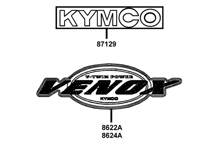 F32 Emblem and Stripe parts diagram