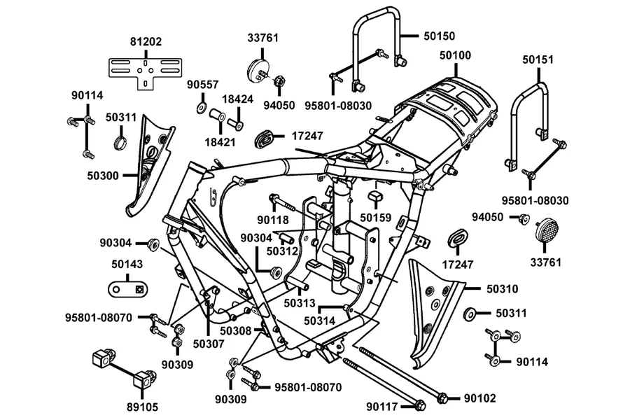 F28 Frame Body parts diagram