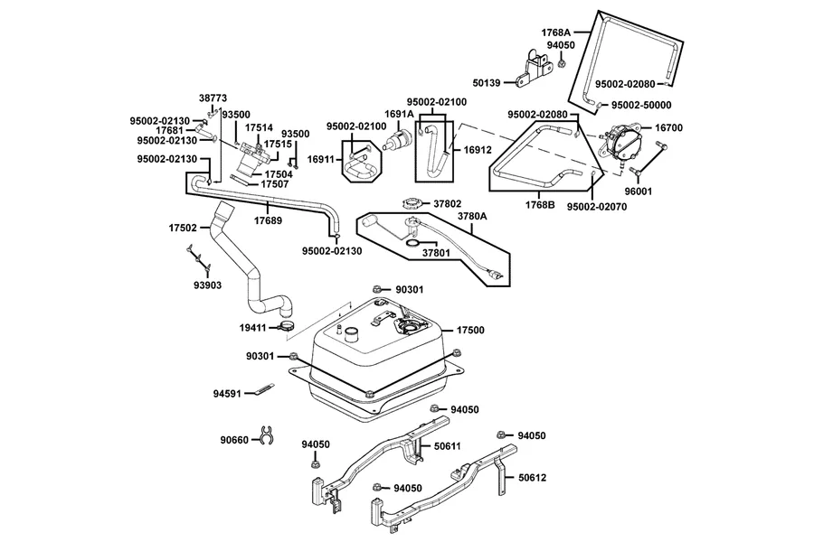 F10 Fuel Tank parts diagram