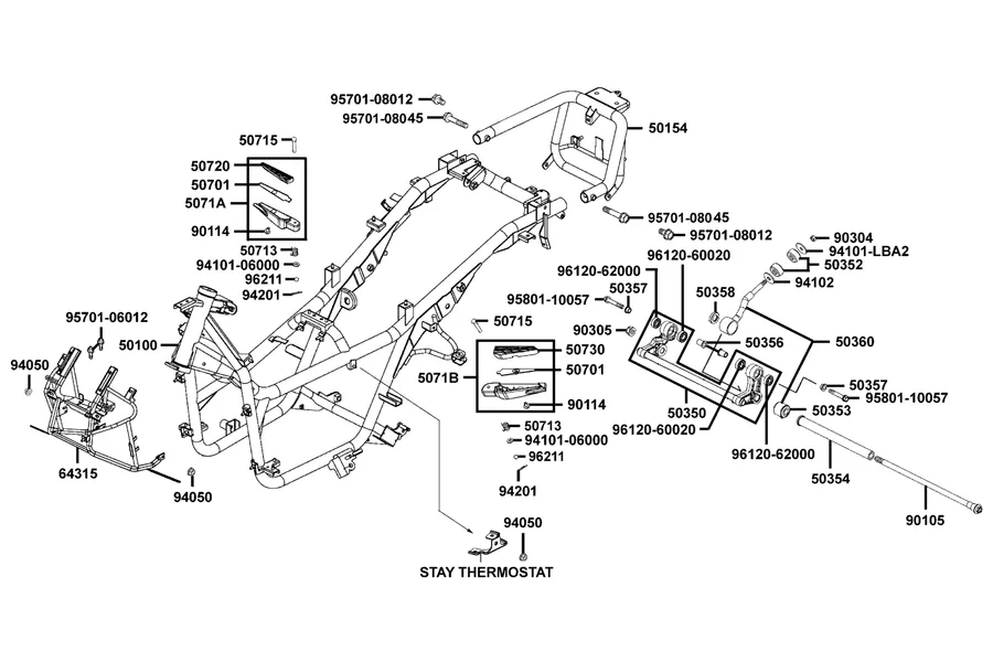 F20 Frame Body parts diagram